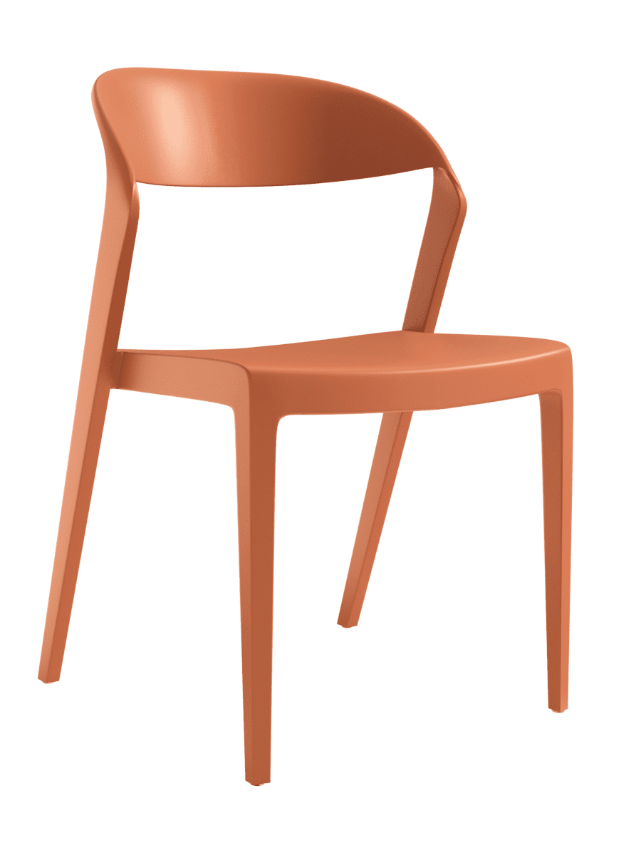 chaise plastique orange