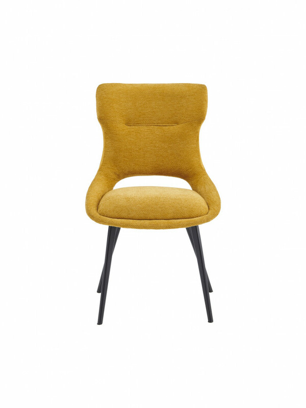 chaise jaune pieds noirs