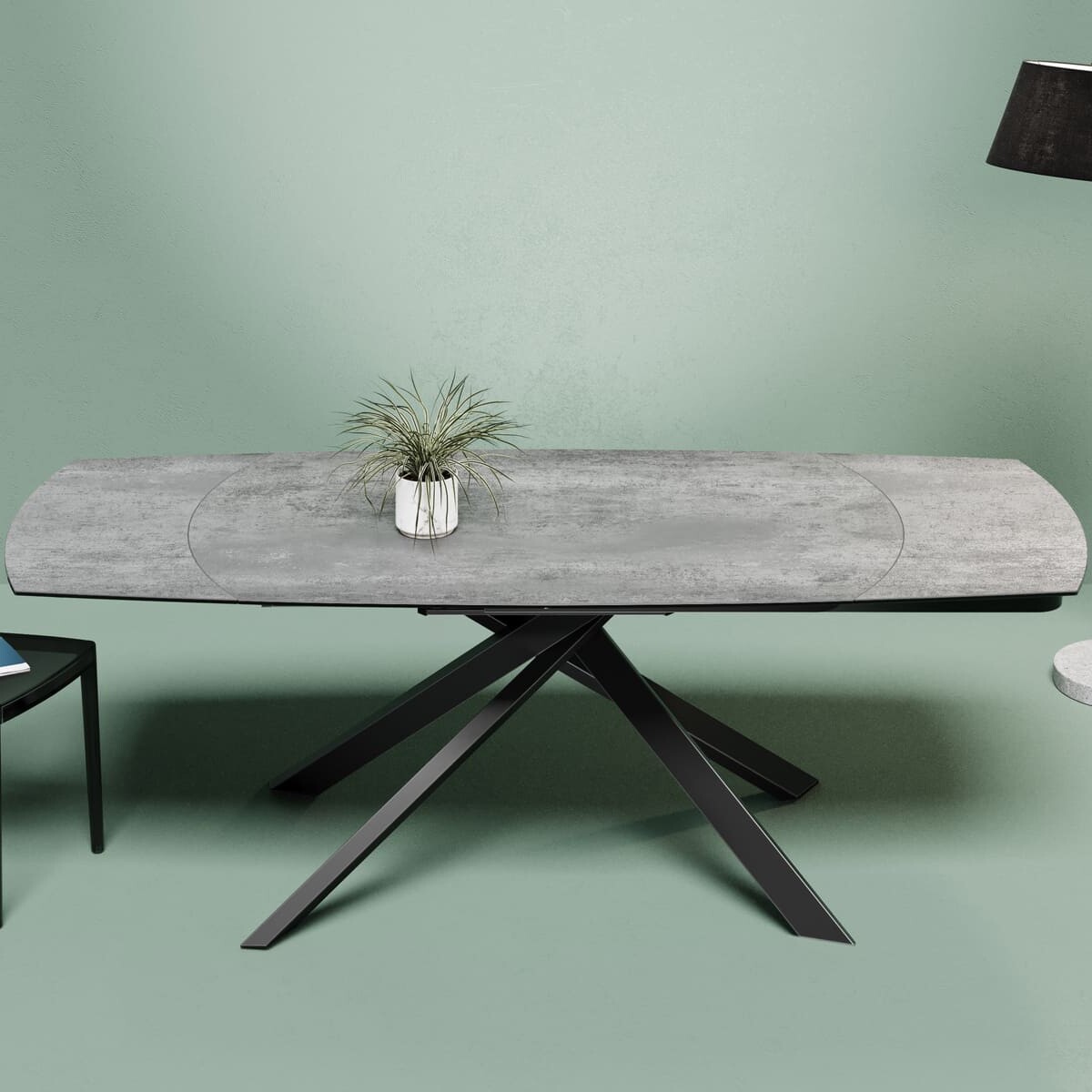 table céramique pied métal