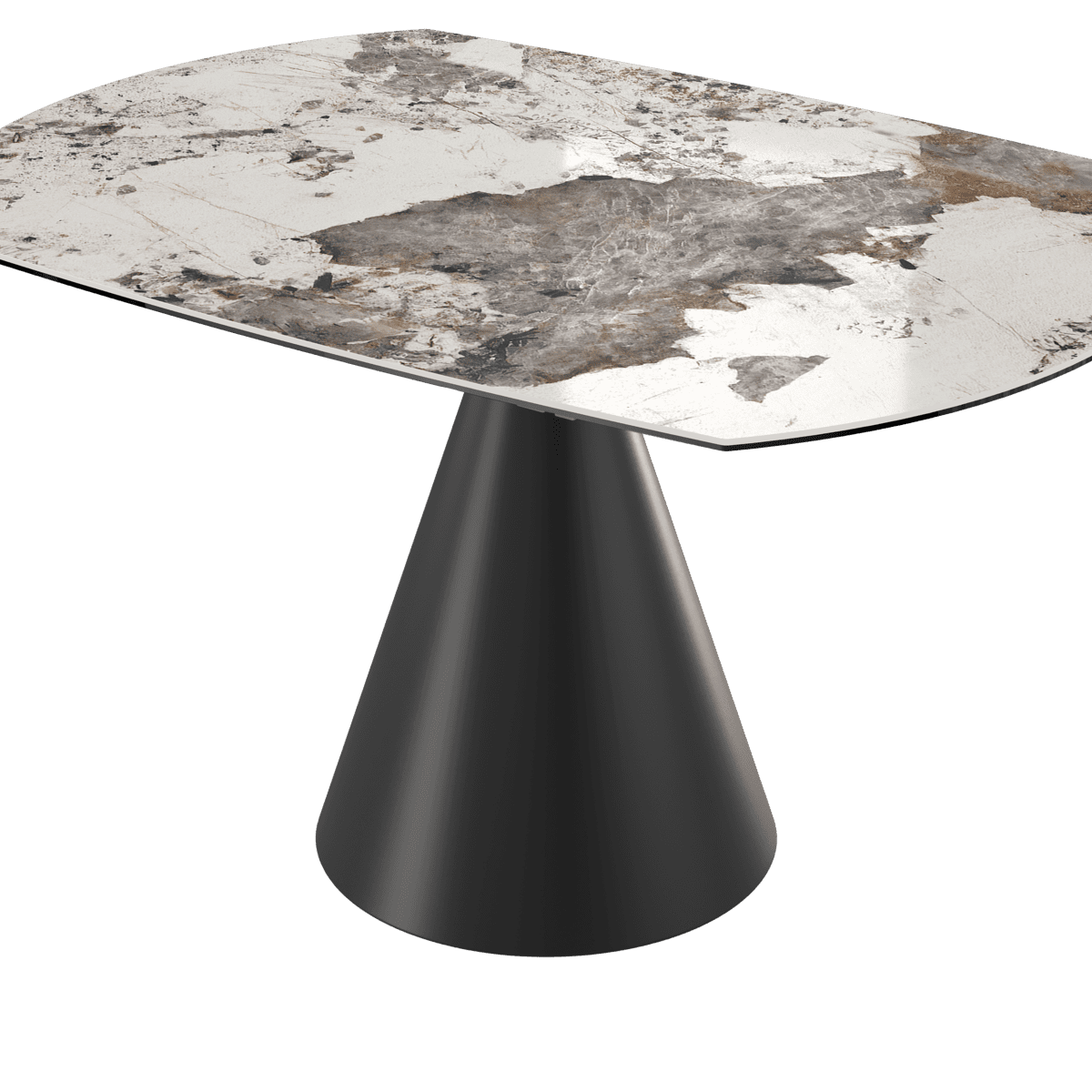 table new icone sans rallonge en céramique calacatta