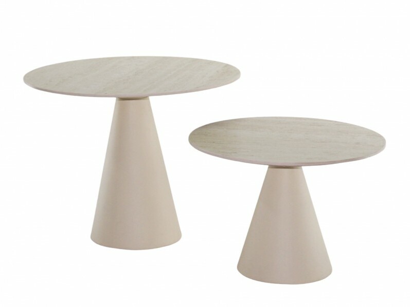 table basse travertin beige